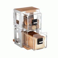 Διπλή συρταριέρα Atrax για είδη αρτοποιίας με λευκή βάση Διπλή συρταριέρα Atrax για είδη αρτοποιίας με λευκή βάση