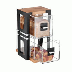 Διπλή συρταριέρα Atrax για είδη αρτοποιίας με μαύρη βάση Διπλή συρταριέρα Atrax για είδη αρτοποιίας με μαύρη βάση