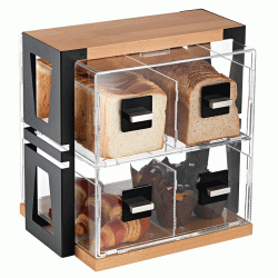 Τετραπλή συρταριέρα Atrax για είδη αρτοποιίας με μαύρη βάση Τετραπλή συρταριέρα Atrax για είδη αρτοποιίας με μαύρη βάση