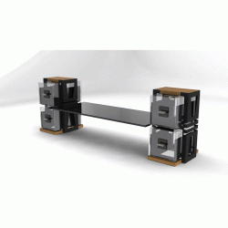 Atrax Kit αρτοποιημάτων με 2 συρταριέρες 35Πx110Μx42Υ μαύρο κρύσταλλο 25x65 Atrax Kit αρτοποιημάτων με 2 συρταριέρες 35Πx110Μx42Υ μαύρο κρύσταλλο 25x65