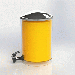 Κάδος χυμού 5 λίτρα με επαγγελματική βρύση και ανοξείδωτο γυαλιστερό καπάκι