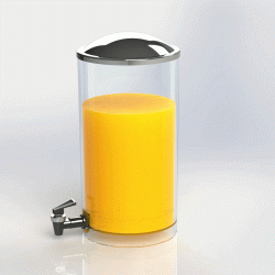 Κάδος χυμού 7 λίτρα με επαγγελματική βρύση και ανοξείδωτο γυαλιστερό καπάκι