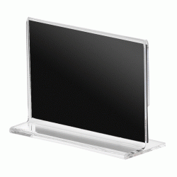 Κιτ σήμανσης "T" 6τμχ 6x9cm καρτοθήκη Plexiglass με μαύρη κάρτα 2 όψεων