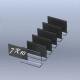 Κιτ σήμανσης "T" 6τμχ 7x10cm καρτοθήκη Plexiglass με μαύρη κάρτα 2 όψεων