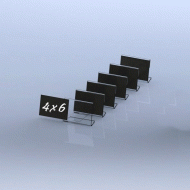 Κιτ σήμανσης "L" 1όψης 4x6cm καρτοθήκη Plexiglass με κλίση με μαύρη κάρτα σε συσκευασία 6τμχ Κιτ σήμανσης "L" 1όψης 4x6cm καρτοθήκη Plexiglass με κλίση με μαύρη κάρτα σε συσκευασία 6τμχ