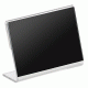 Κιτ σήμανσης "L" 1όψης 4x6cm καρτοθήκη Plexiglass με κλίση με μαύρη κάρτα σε συσκευασία 6τμχ