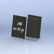 Κιτ σήμανσης "L" 1όψης A6 10x15cm εντυποθήκη Plexiglass με μαύρη κάρτα σε συσκευασία 2 τμχ Κιτ σήμανσης "L" 1όψης A6 10x15cm εντυποθήκη Plexiglass με μαύρη κάρτα σε συσκευασία 2 τμχ