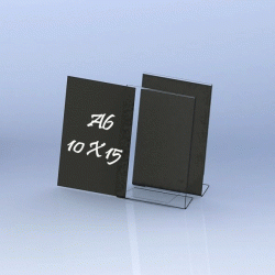 Κιτ σήμανσης "L" 1όψης A6 10x15cm εντυποθήκη Plexiglass με μαύρη κάρτα σε συσκευασία 2 τμχ Κιτ σήμανσης "L" 1όψης A6 10x15cm εντυποθήκη Plexiglass με μαύρη κάρτα σε συσκευασία 2 τμχ