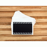 Αυτοκόλλητο Bullet 7x10cm επανεγράψιμμο πλαστικοποιημένο σε συσκ.12τμχ