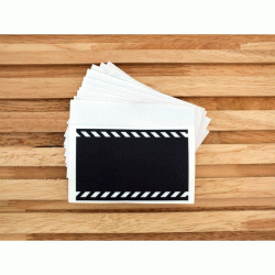 Αυτοκόλλητο Bullet 7x10cm επανεγράψιμμο πλαστικοποιημένο σε συσκ.12τμχ