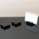 Βάση κάρτας πλακίδιο Plexiglass σετ 3τμχ σε χρώμα μαύρο