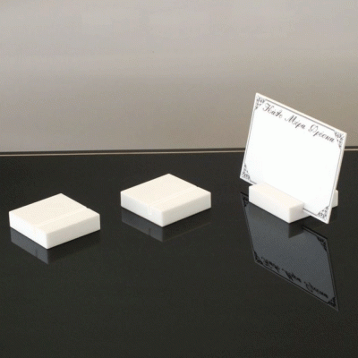 Βάση κάρτας πλακίδιο Plexiglass σετ 3τμχ λευκού χρώματος 