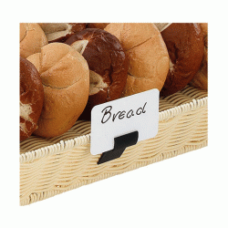 Μαύρο Clip με πλαστική κάρτα λευκή διαστάσεων 5x8cm συσκευασίας 10 τεμ