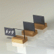 Κιτ σήμανσης "T" 3τμχ 6x9cm Plexiglass με μαύρη κάρτα με βάση από οξιά 2 όψεων