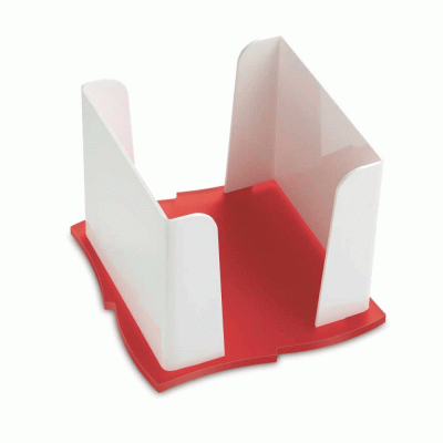 Μοντέρνα κόκκινη με λευκό χαρτοπετσετοθήκη Plexiglass για χαρτοπετσέτα εστιατορίου διαστάσεων 33x33cm