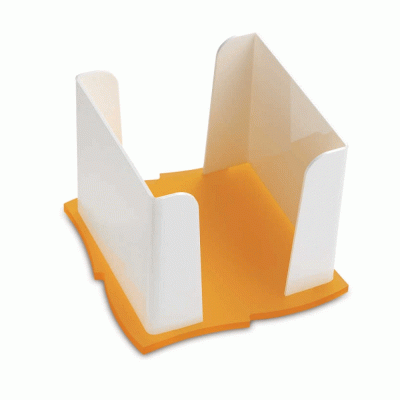 Μοντέρνα δίχρωμη χαρτοπετσετοθήκη Plexiglass για χαρτοπετσέτα εστιατορίου 24x24cm χρώμα κίτρινο ματ και λευκό