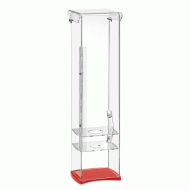 Χωνοθήκη Plexiglass μονή με κόκκινη ματ βάση