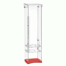 Χωνοθήκη Plexiglass μονή με κόκκινη ματ βάση