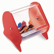 Koυταλοθήκη Plexiglass με πόρτα Roll Top σε χρώμα κόκκινο ματ