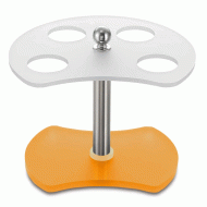 Μοντέρνο Stand αναμονής παλέτα 4 θέσεων Plexiglass Frost & κίτρινο χρώμα Μοντέρνο Stand αναμονής παλέτα 4 θέσεων Plexiglass Frost & κίτρινο χρώμα