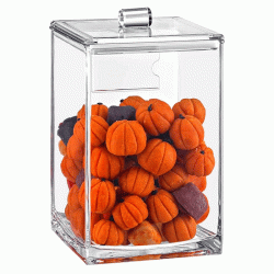 Τετράγωνο δοχείο Polycarbonate με αεροστεγές καπάκι