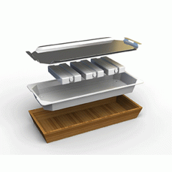 Ψυχόμενος δίσκος από οικολογικό BAMBOO GN 1/2