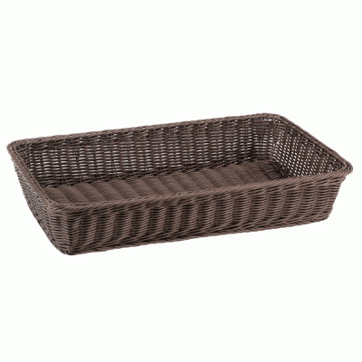 Καλάθι ψωμιού Polyrattan GN 1/1 10h Cm εμφ. παλαιωμένου ξύλου