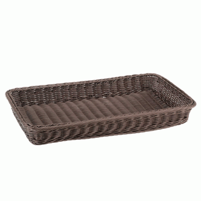 Καλάθι ψωμιού Polyrattan GN 1/1 6,5hcm εμφ. παλαιωμένου ξύλου