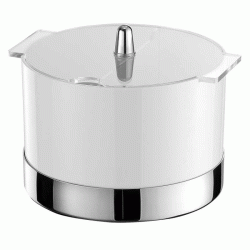 Norma δοχείο μπουφέ λευκό 1.3 λίτρα με ανοξείδωτη βάση