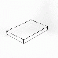 Μοντέρνος διάφανος δίσκος με κυματοειδές άκρο διαστάσεων 14x21xΥ2cm