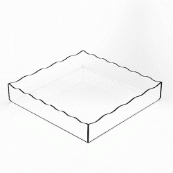 Δίσκος διάφανος με κυματοειδές άκρο διαστάσεων 28x28xΥ5cm 