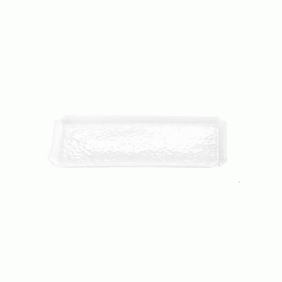 Ανάγλυφος λευκός δίσκος παρουσίασης Mini Onda διαστάσεων 10x25cm