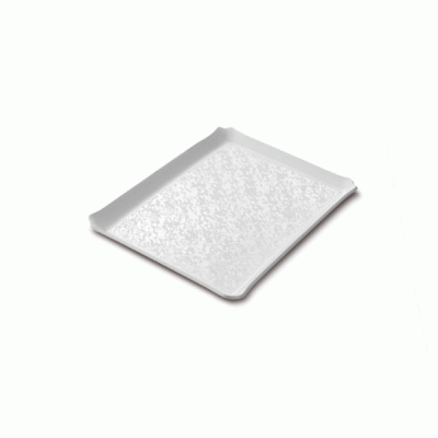Ανάγλυφος δίσκος παρουσίασης σε λευκό χρώμα διαστάσεων 20X20cm ONDA Mini