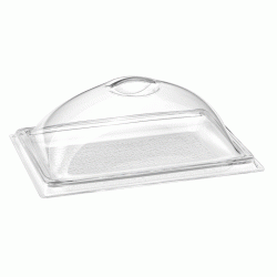 Mini πιατέλα διάφανη Plexiglass διαστάσεων 21x32cm με καπάκι  