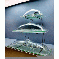 Πιατέλα Plexiglass glass look Medium διαστάσεων 21X47εκ. με καπάκι 