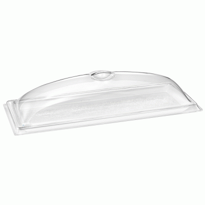 Medium πιατέλα Plexiglass διαστάσεων 21X47εκ. με καπάκι σε λευκό χρώμα
