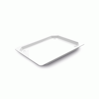Octagon δίσκος 2εκ. Gn 1/2 Plexiglass υψηλής αντοχής σε λευκό χρώμα