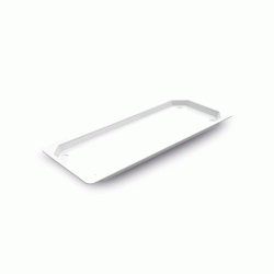 Octagon δίσκος 2Εκ Gn 2/4 Plexiglass υψηλής αντοχής σε λευκό χρώμα