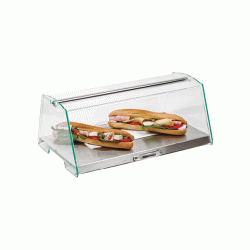 Μοντέρνα βιτρίνα 1 επιπέδου με ανακλεινόμενες πόρτες & ανοξείδωτη βάση Μοντέρνα βιτρίνα 1 επιπέδου με ανακλεινόμενες πόρτες & ανοξείδωτη βάση