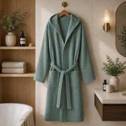 Μπουρνούζι Με Κουκούλα Green - Small