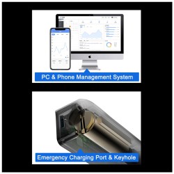 Κλειδαριά airbnb με λειτουργία Bluetooth και ψηφιακό πληκτρολόγιο αφής σε μαύρο χρώμα