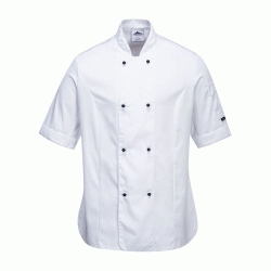 Σακάκι σεφ κοντομάνικο unisex C734 σε χρώμα λευκό Portwest σε νούμερο XXL