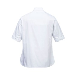 Σακάκι σεφ γυναικείο κοντομάνικο PORTWEST σε λευκό χρώμα σε νου΄μερο Small