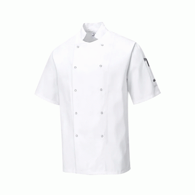 Σακάκι του σεφ σε χρώμα λευκό PORTWEST με τσέπη στο μανίκι σε νούμερο medium