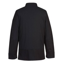 Σακάκι μακρυμάνικο για σεφ C835 σε χρώμα μαύρο 100% βαμβακερό σε νούμερο Large