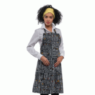 Ποδιά λαιμού Chef Fiori διαστάσεων 67x85cm σε χρώμα μαύρο με γράμματα Ποδιά λαιμού Chef Fiori διαστάσεων 67x85cm σε χρώμα μαύρο με γράμματα