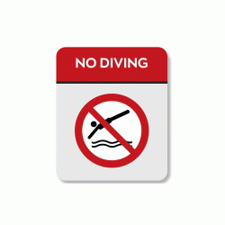 Πινακίδα ξενοδοχείου Νo Diving HTA110 Πινακίδα ξενοδοχείου Νo Diving HTA110