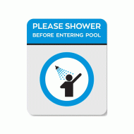 Πινακίδα ξενοδοχείου Please Shower HTA109 Πινακίδα ξενοδοχείου Please Shower HTA109