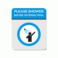 Πινακίδα ξενοδοχείου Please Shower HTA109 Πινακίδα ξενοδοχείου Please Shower HTA109