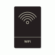 Πινακίδα ξενοδοχείου μαύρη για wifi HTA11  διαστάσεων 140mm X 90mm Πινακίδα ξενοδοχείου μαύρη για wifi HTA11  διαστάσεων 140mm X 90mm